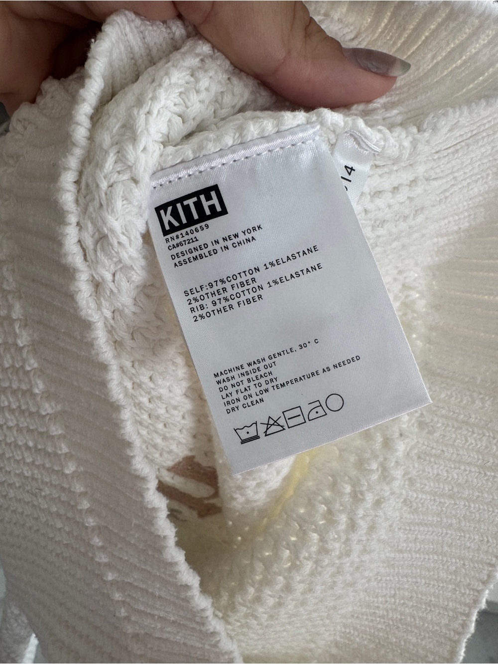 Kith Kids White Raglan Crewneck Logo Knit Sweater - Picture 6 of 6